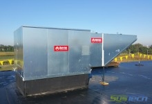 DIrect fired Make-up air unit , Model RAM 36, 45,000 CFM applied to a large paint finishing room.