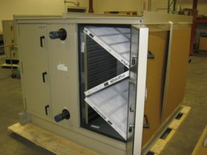 XP MAU 2 Cutom air handler with 4-inch THK walls for noise attenuation