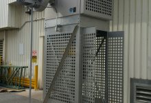 Donaldson Torit dust collection with DEA controlled substance storage cage
