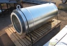 Galvanized circular inlet silencer