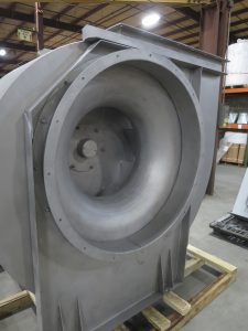 Bead blasted centrifugal fan