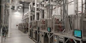 View of production kilns for baking circuit boards.