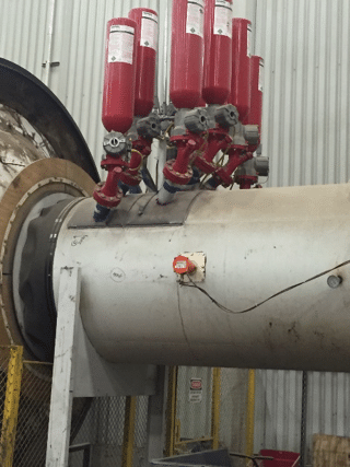 High Kst explosion active chemical isolation