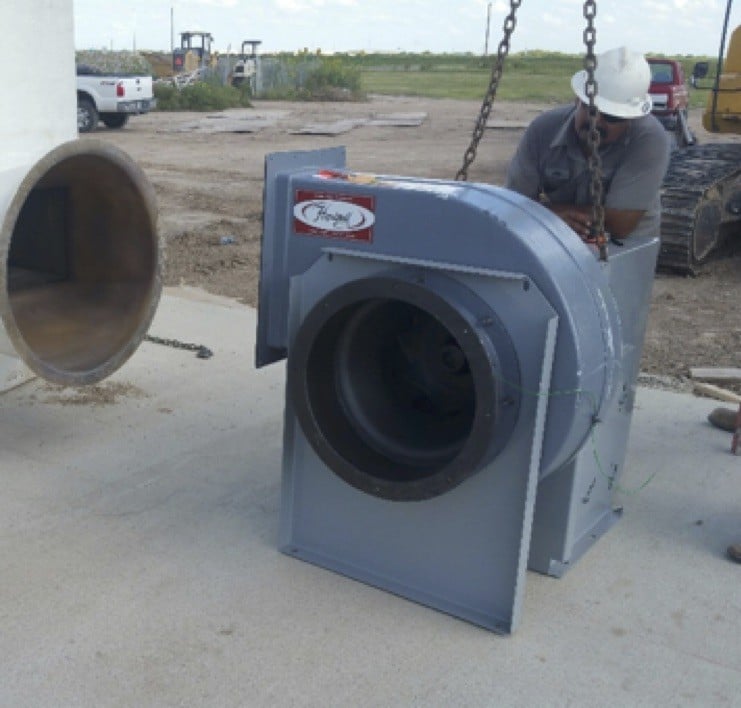 Hartzell Series 41 exhaust Fan on a Biofilter