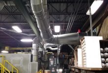 Interior heavy duct welded and flanged duct system