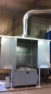 Custom Fume Hood on Melting Furnace Exhaust
