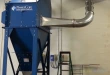 PowerCore dust collector on ceramic dust.