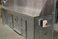 Bench with downdraft and backdraft exhaust