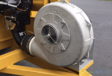 Cincinnati Cast Aluminum Pressure Blower PB -15 combustion air for portable grain roaster.