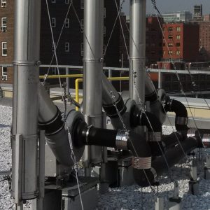 PVC Fume Exhausters on Rooftop Exhaust System