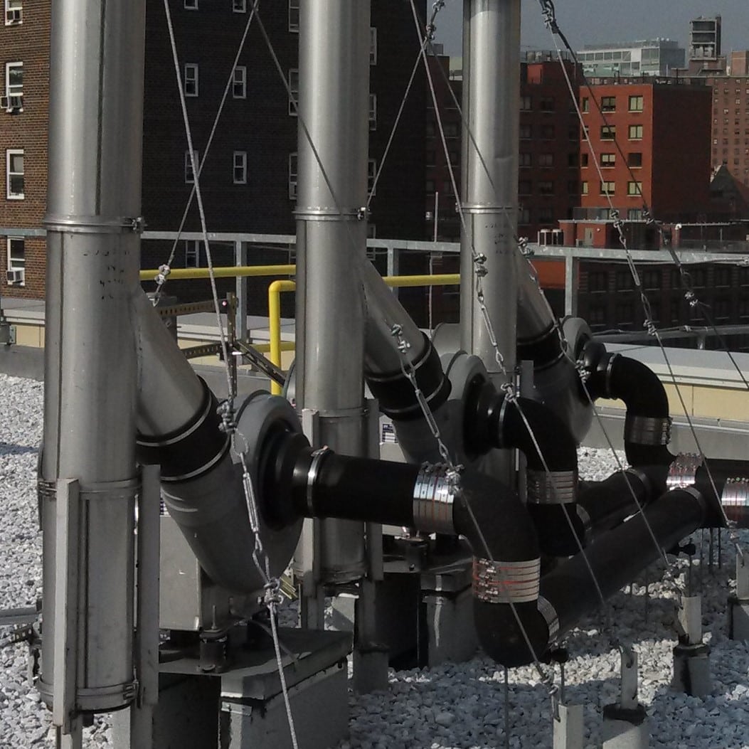 PVC Fume Exhausters on Rooftop Exhaust System
