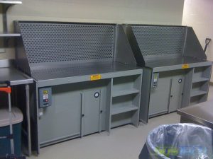 Backdraft Tables for specimen Analysis