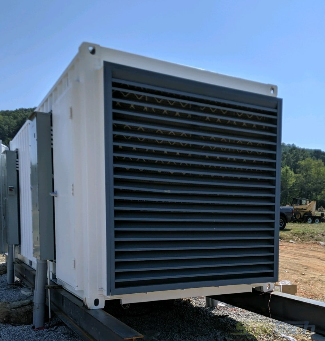 Cryptomining Container Intake Louvers