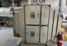 Reinforced 304 SS HEPA Filter Housing, BIBO with bubble tight isolation dampers. Unit is 2H x 2W for 8000 CFM.