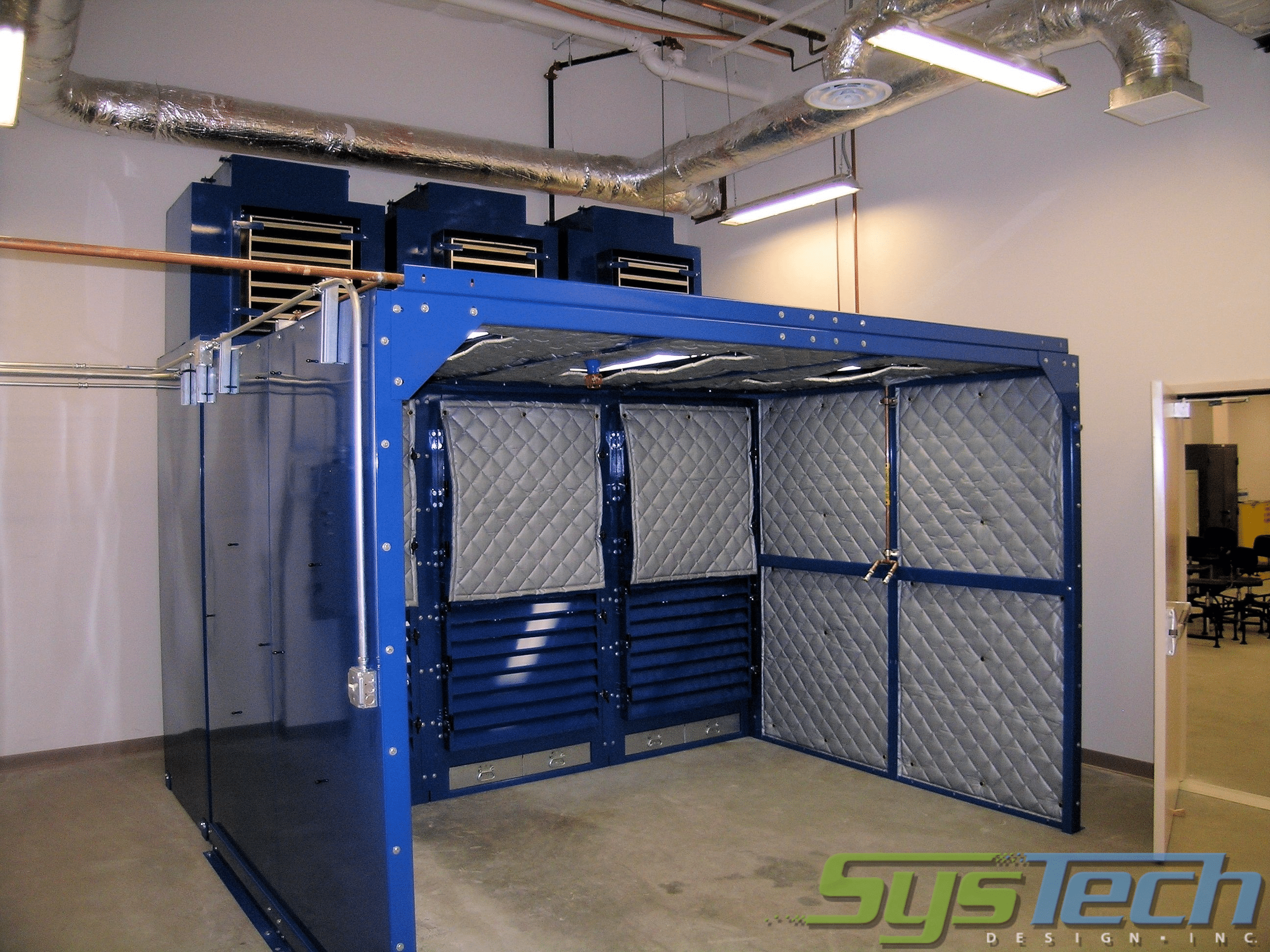 Dust Control Booth with noise blankets