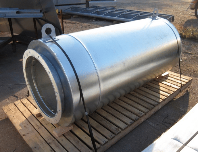 Round silencer used on fan inlet so as required on round duct or some blower outlets