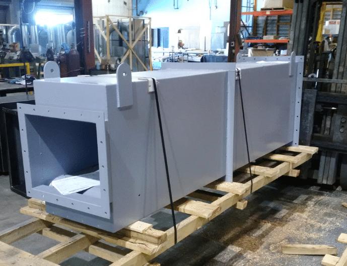 All welded carbon steel fan outlet silencer