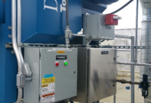 Control panels for CO₂ fire suppression system and IEP technologies Pro Flap Plus isolation valves for dust collectors.