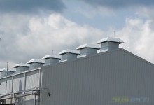 Seven (7) Passive SysTech Lo-Noise™ Roof Exhauster Modules- 22,000 CFM each Industrial steel constructed compressor building