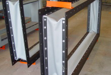 Rectangular flex connectors with EPDM material as shipped.